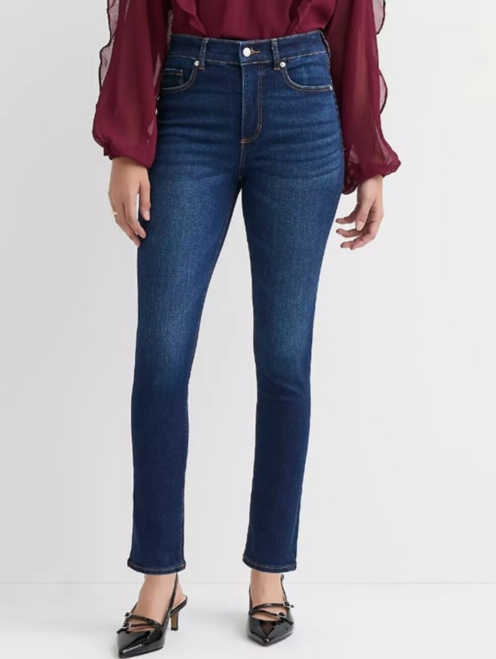 Loft The Curvy Skinny High Rise Jeans pants